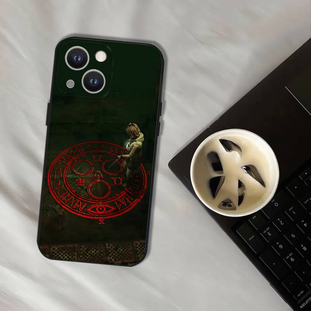 

S-Silent Horror Hill Game Phone Case For iPhone 17,16,15,14,13,12,11,Pro,XS,Max,XR,Plus,E,SE4,Mini Black Soft Cover iPhone17promax