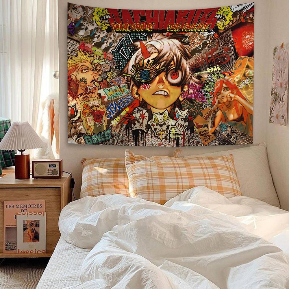 Japan Anime Gachiakuta Anime Hangend Boheems Wandkleed Boheemse Wandtapijten Mandala Kawaii Kamerdecoratie