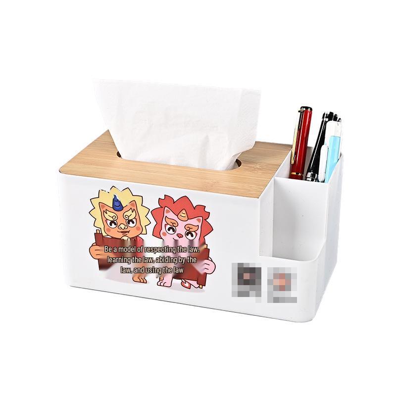 Custom Wooden Tissue Box with Logo for Hotels, Restaurants, and Banks