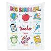 Thank You Teacher Gift Blanket Decorative Flannel Blanket Teachers' Day Graduation Retirement Birthday Blanket