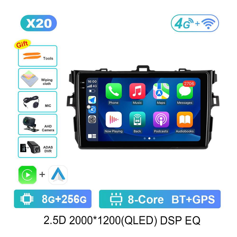 Android 14 Car Radio Multimedia Player for Toyota Corolla 2006 - 2013 GPS Navigation WiFi HD Screen BT DSP Stereo Auto Tools