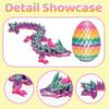 12PCS 3D Printed Easter Eggs with Dragons Inside, Easter Surprise Dragon Eggs, 3D Printed Animals, Easter Basket Stuffers,Fidget Toys Gifts