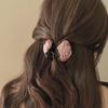 Flecken Rose Blume Haarspange Frauen Mädchen Elegant Haarclip Hinterkopf Haiklammer Kleine Blume Griffclip Süße Niedliche Mode Haarnadel