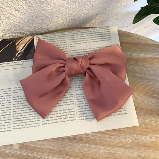 Women Hairpin Bow Theme Hair Clip Bright Color Hair Clip Back Head Hair Claw Lightweight Hair Accessory
