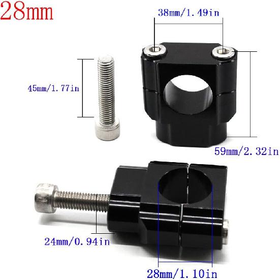 1 1/8" 28mm Standard Lenker Lenker Fat Bar Erhöhungen Halterungen Klemmen Universell Motorrad Dirt Bike ATV Roller CNC