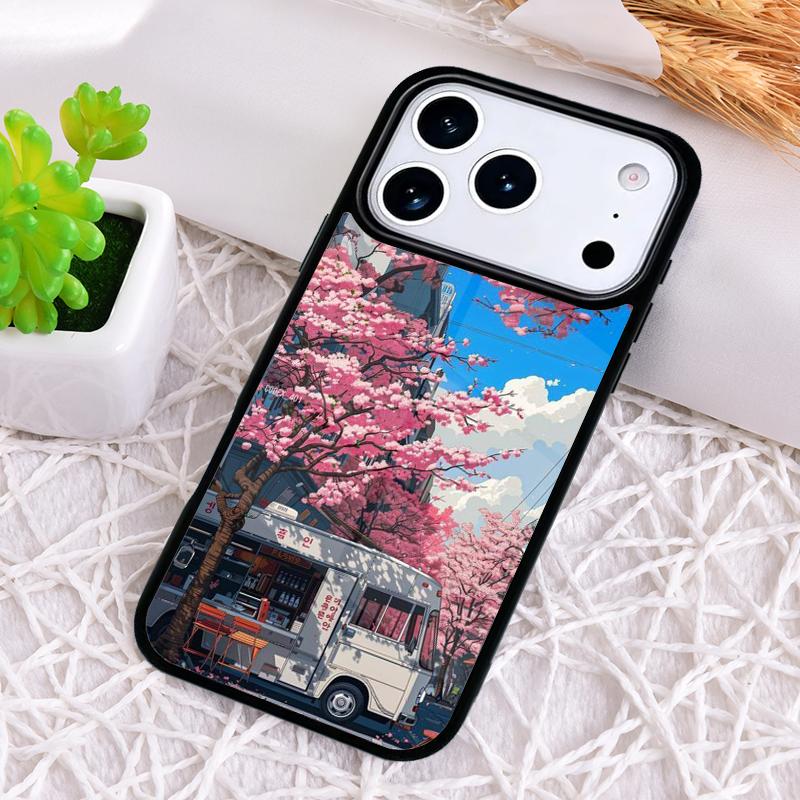 Tokyo Sakura Cherry Blossom Shockproof Phone Case for iPhone 17 Air 16e 15 11 12 14 13 Pro Max Cover Coque