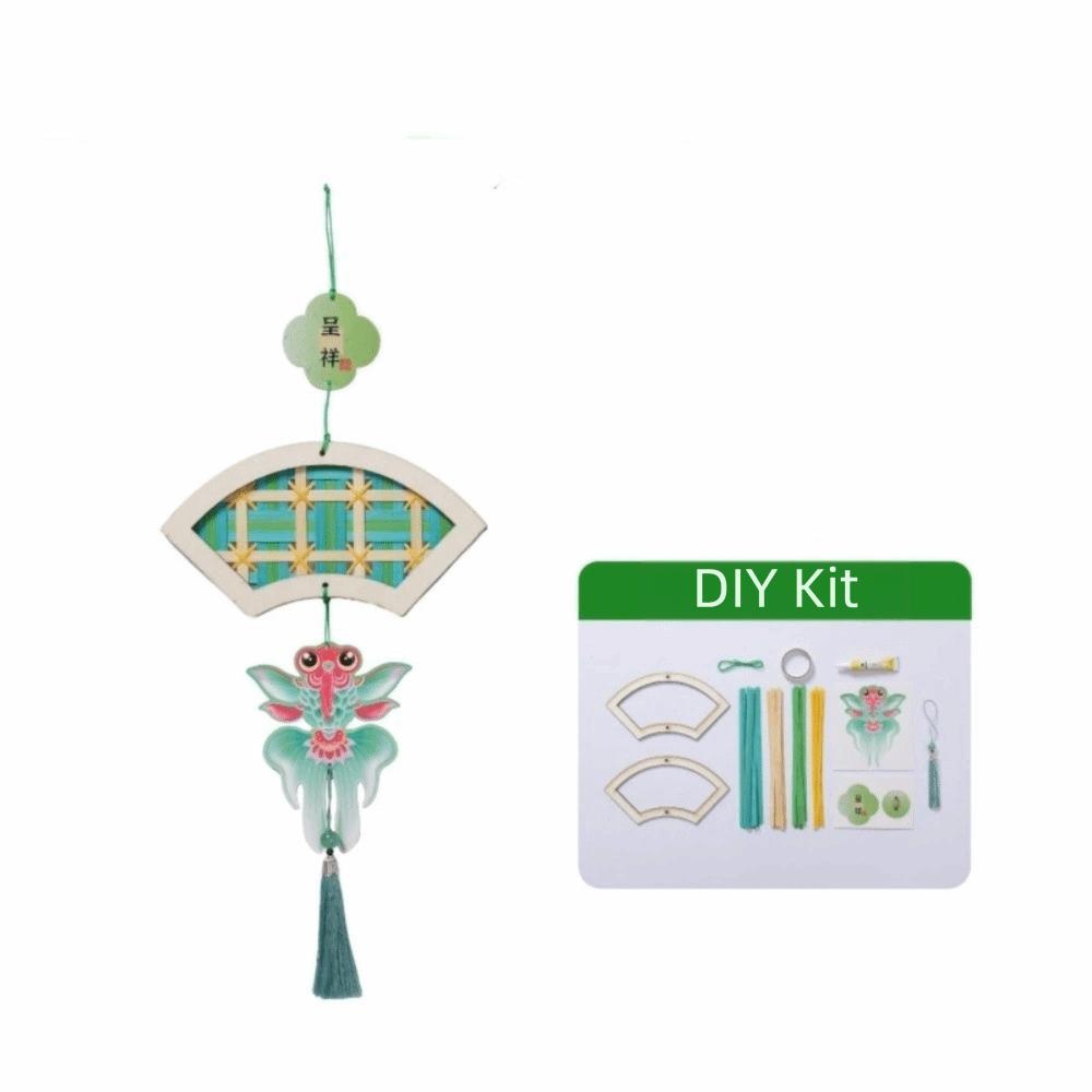 Traditional Bamboo Woven Ornaments Chinese Style Hanging Ornaments Festival синий