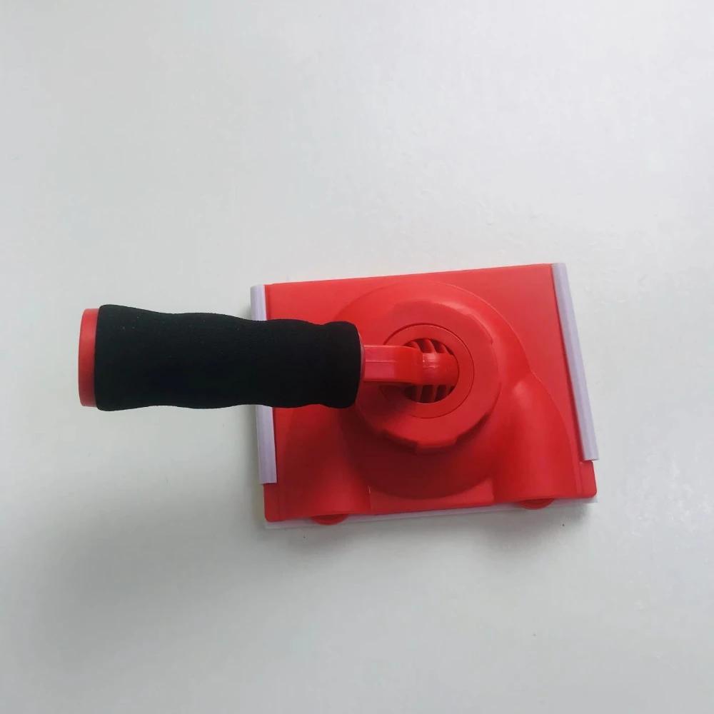 Multifunctional Latex Paint Edger Brush, Red Plastic Fiber Bristles for Precise Color Separation & Trimming, Corner Painting Aid, Guided Painting Tool