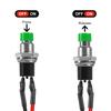 6Pcs 7mm Momentary Mini Push Button Switch SPST NO Normally Open 2 Pin Round Button Contact Switch 1A 250V AC for Model Railway Hobby - Green