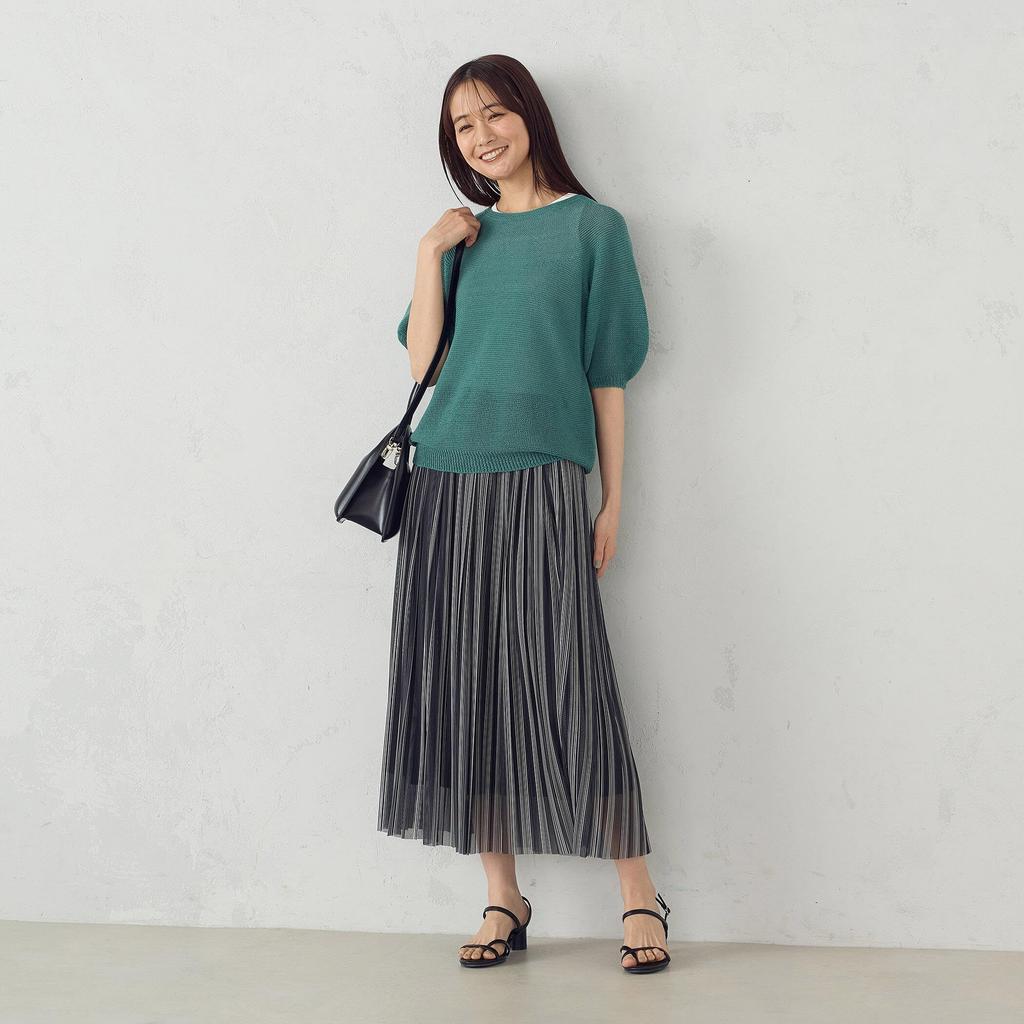 Comme Ca Ism Made in Japan Washi Knit Green L 12-76KK15-205
