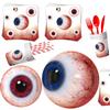 Halloween Eyeball Theme Party Supplies Set Scary Disposable Tableware Kit Plates/Napkins/Banner/Tablecloth Decor All-in-One Pack