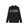 Nike Solid Color Stand Collar Long Sleeve Half Zip Running T-Shirt Men Tops Black FB8557-010