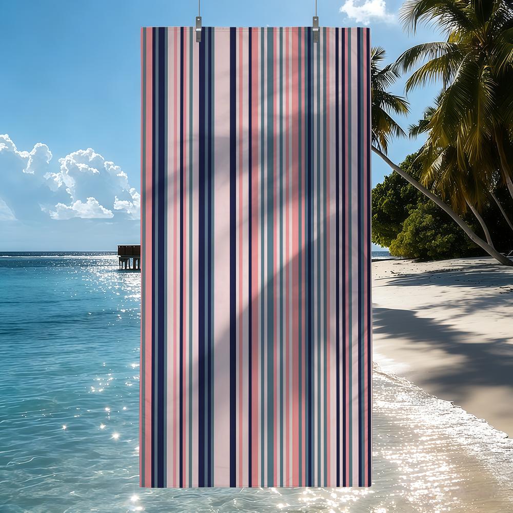 

fashionable colorful striped Towel Quick Drying Beach Towels Are Suitable For Swimming Pools Camping Yoga And The Gym W40*H60(CM)