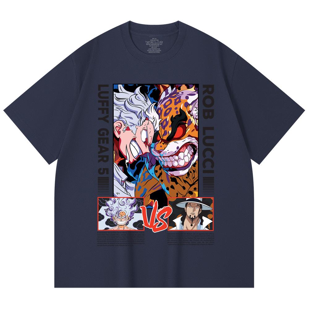 100% Cotton One Piece V49 Luffy Lucci Print Unisex Heavy Cotton T Shirt