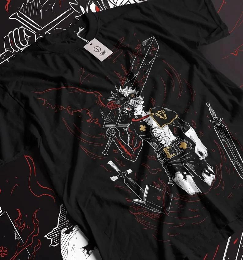 Anime Black Clover Asta Demon Black TShirt S