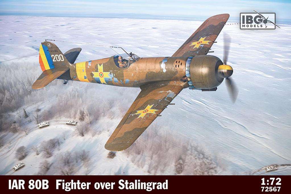 IBG Romanian Fighter Plane Over Stalingrad Plastic Model Kit PB72567 1/72 IAR.80B (Airplane)