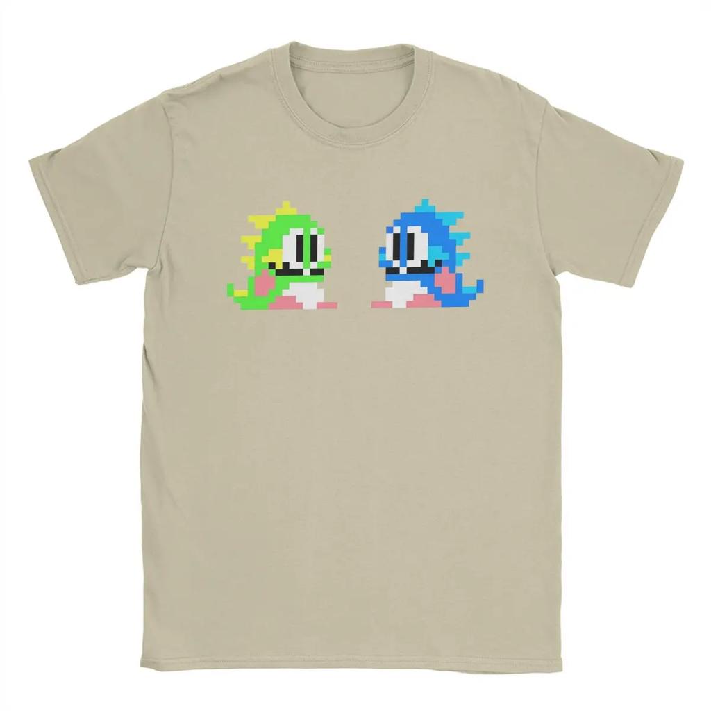 8-bits Bubble Bobble Drager Herre T-skjorter Morsom T-skjorte Kortermet O-hals T-skjorte 100% Bomull Festtopper