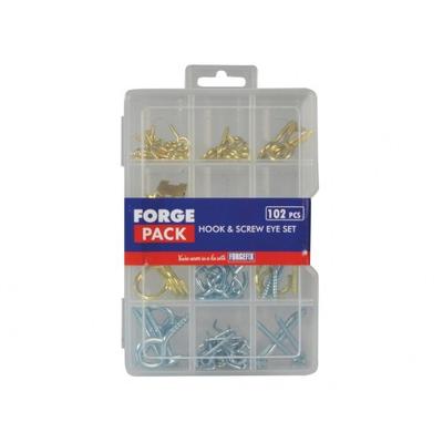 Forgefix Haken- und Ösenschrauben Forgepack-Set, 102-teilig