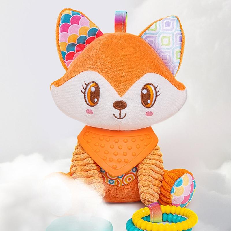 Interactive Baby Bed Hanging Decoration Toy Feature Squeaky Rattle Design For Sensory Play And Cognitive Growth