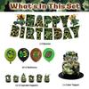 Militär Armee Thema Jungen Geburtstagsparty Dekorationen Camouflage Soldat Flugzeug Panzer Hintergrund Cartoon Luftballon Banner Kinderspielzeug Geschenk