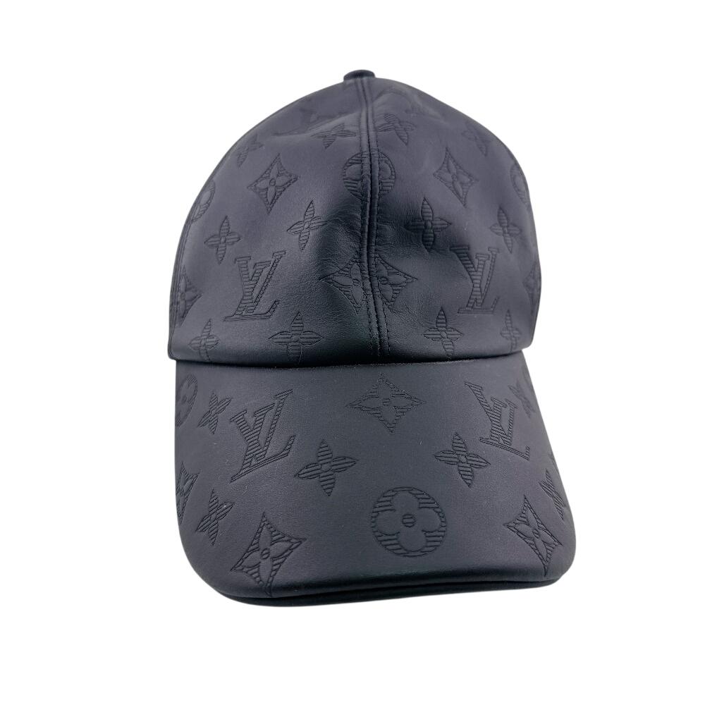 LOUIS VUITTON M76985 leather monogram shadow cap black leather Used