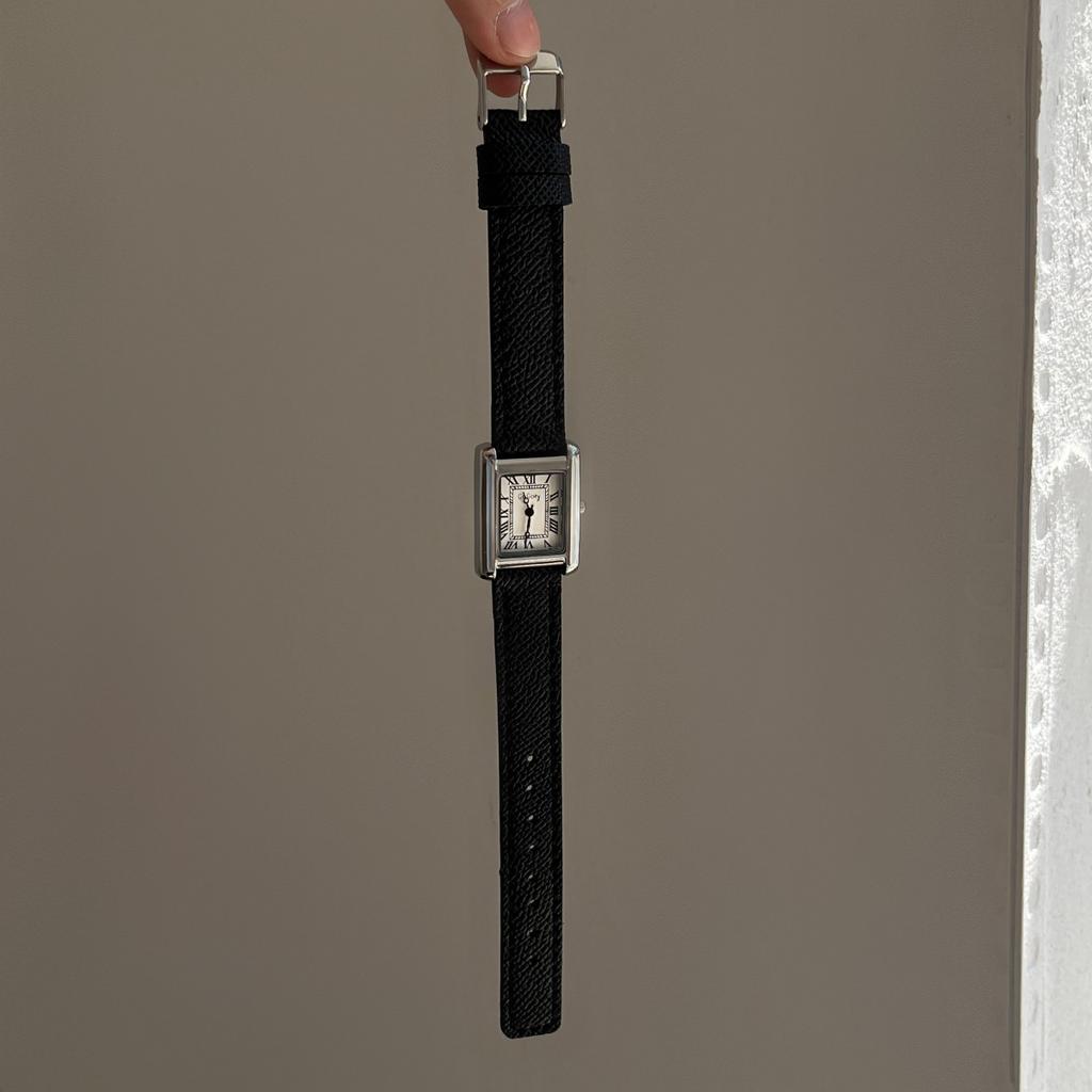 Women Square Rome Dial Watch Retro Quartz Watches Leather Strap Wristwatches