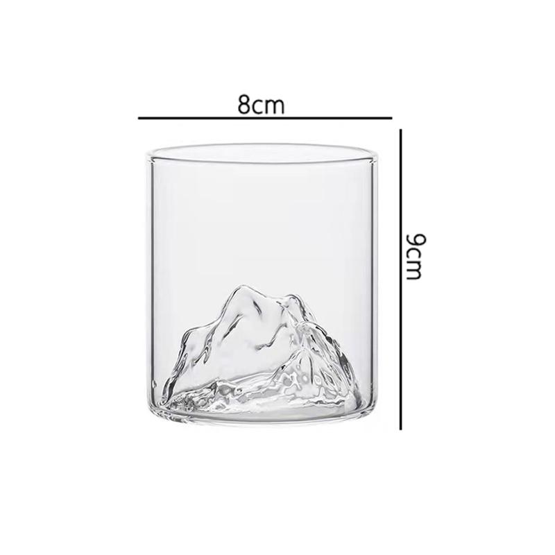 170ml/320ml Eisbergförmige Glastasse Mehrfarbig Wasserbecher Hitzebeständige Teetasse Personalisierte Trinkgläser Kaffeetasse