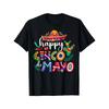 Happy Cinco De Mayo Graphic Tee Colorful Mexican Celebration Print TShirt Unisex Casual