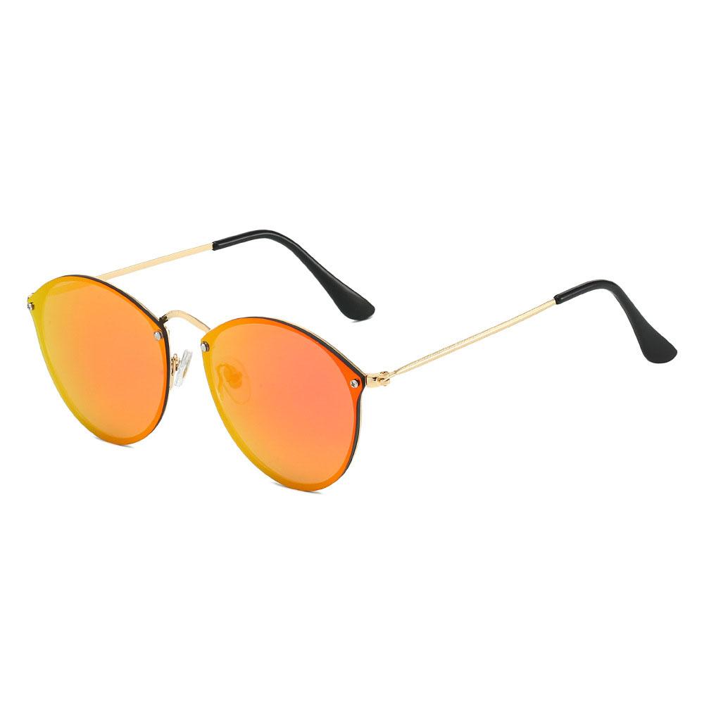 Classic Vintage Round Sunglasses Women Men Luxury Designer Punk Metal Mirror Shade UV400 Sun Glasses