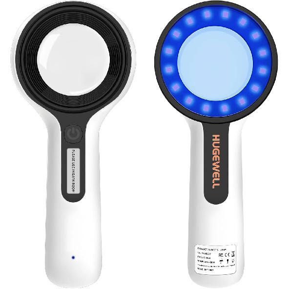 Woods Lamp Skin Analyzer, Portable Handheld Woods Lamp Light for Dog Skin Fungal Infection, Cat Ringworm, SPA, Salon, and Home Environmental Testing