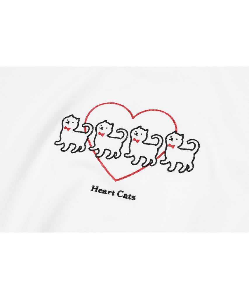 CPGN STUDIO Cat'S Heart Chain Embroidered Short Sleeve T-Shirt White