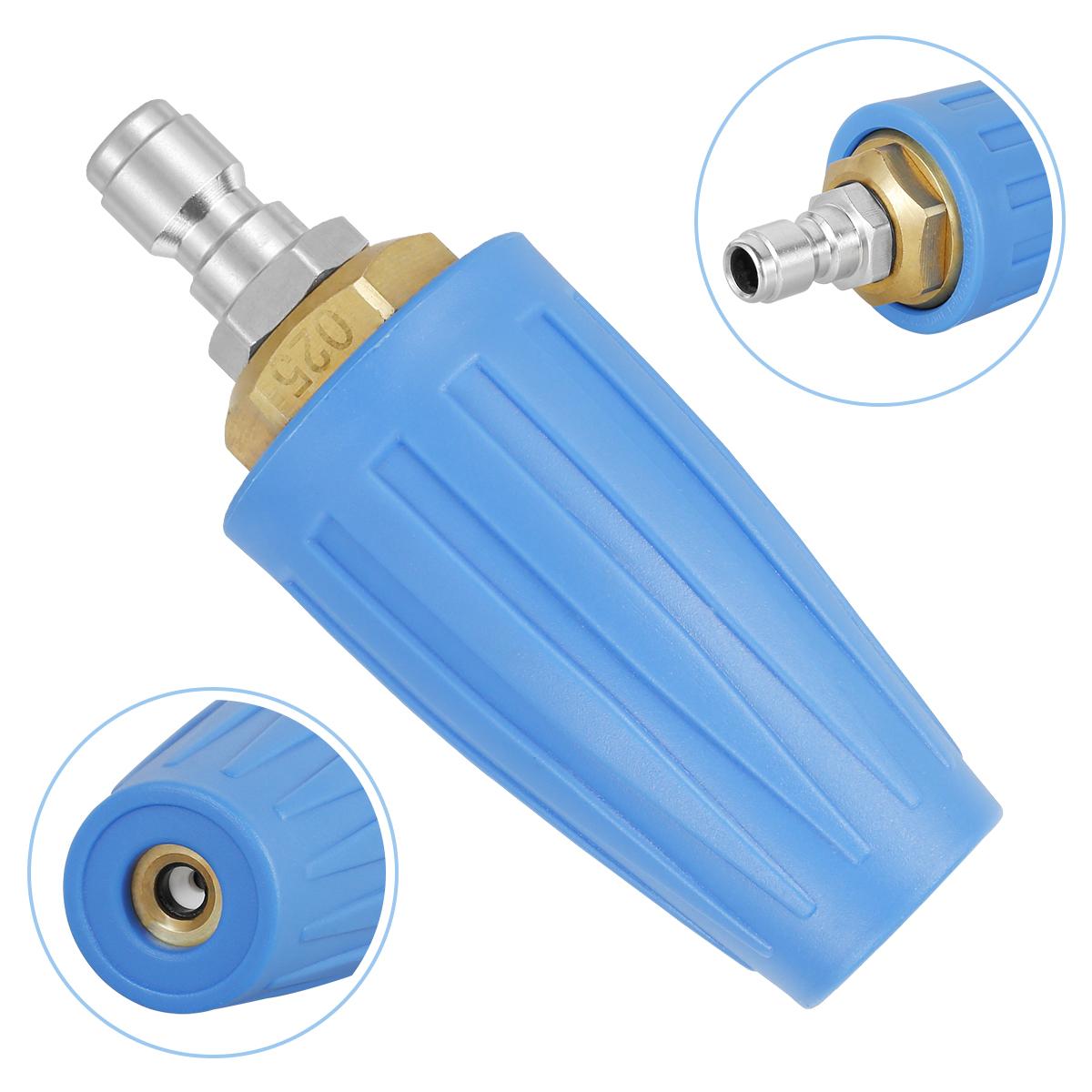 

4000PSI 1/4inch High Pressure Washer Rotating Dual Turbo Nozzle Spray Tip 360° Replacement Nozzle Spray Tip Garden Cleaning Tool