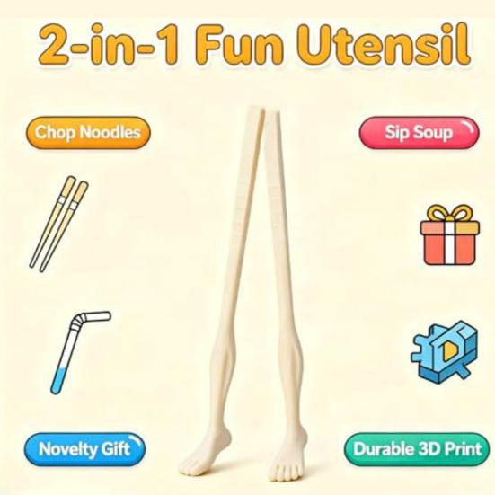 1 Pair Foot Shape Chopsticks Dining Chopsticks Cute for Kitchen Funny Home Decor for Dining Table