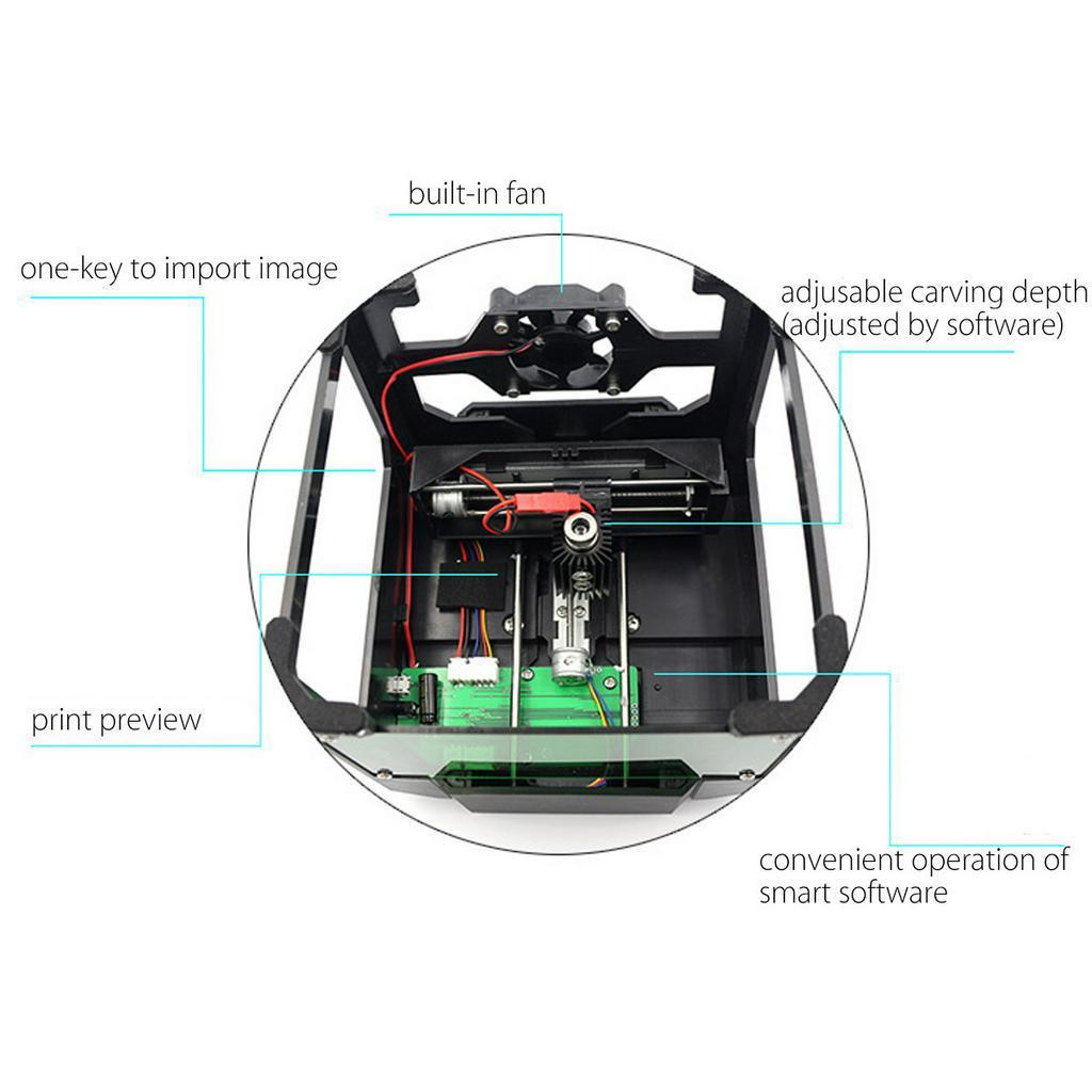 Printer Cutter DIY Logo Marking CNC Engraving Carving  for Windows USB Mini Desktop Laser Engraving Machine 15x15.5x14cm