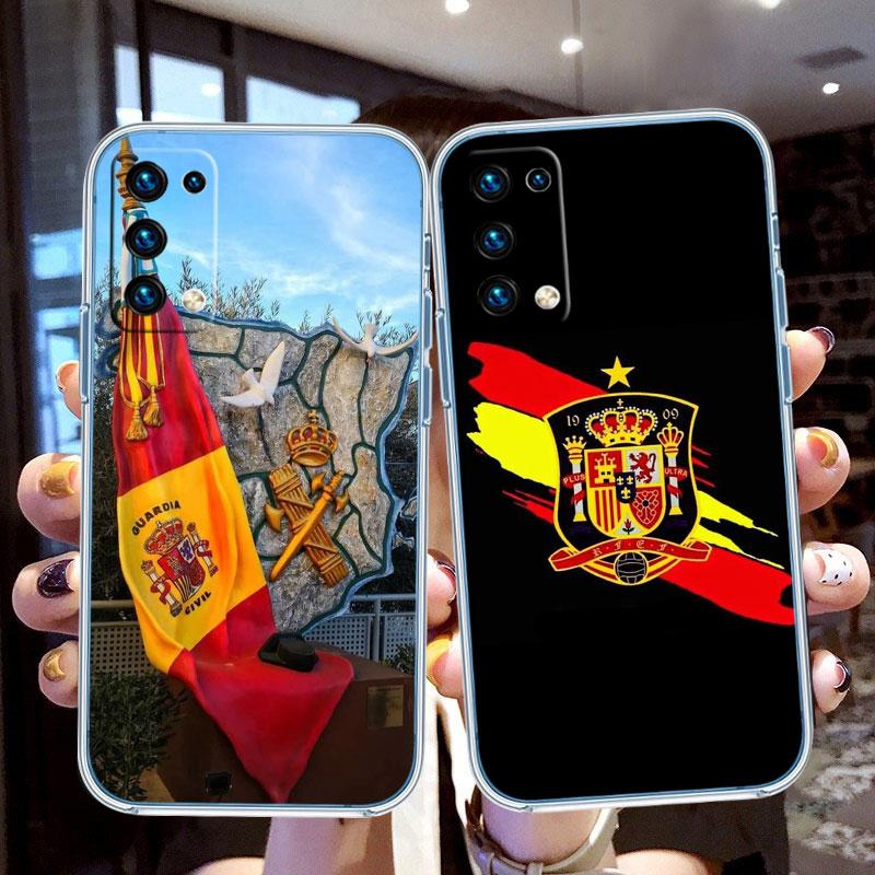 IK61 Spain Flag Transparent Phone Case for LG K22 K30 K40 K40S K41 K42 K50 K50S K51 K51S K52 K61 K62 K71 K92 Q60 Q61 V40 V50 V60
