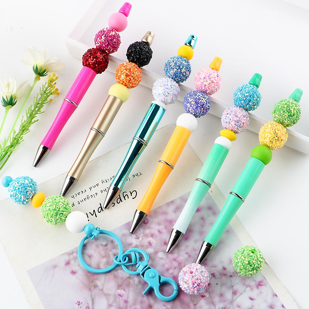 20Pcs/Bag 15MM Printed Silicone Beads Mixed For DIY Jewelry, Bracelets, Keychains, Etc