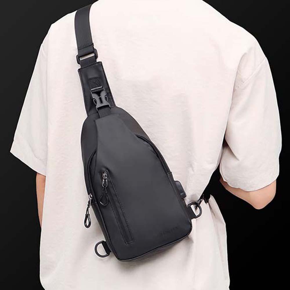 Anti-splash Water Men's Chest Bag Adjustable Strap Sports Walking Bag Outdoor Waist Bag Boys