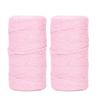 2Pcs Cotton Rope Pink Comfortable Touch Lightweight Durable Breathable Feeling DIY Tool