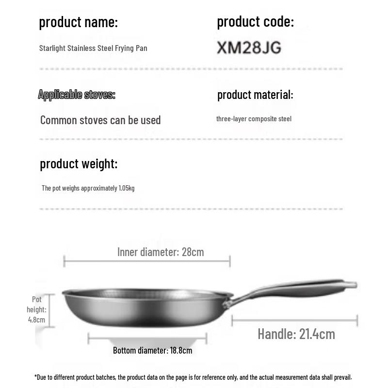 COOKER KING 28cm Star-Pattern Non-Stick Frying Pan