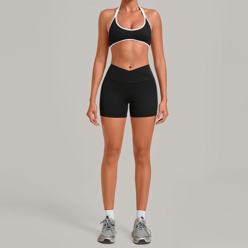Fall Seamless Yoga Set Colorblock Pilates Training Suit Breathable Slim Fit Gym Outfit 45839355