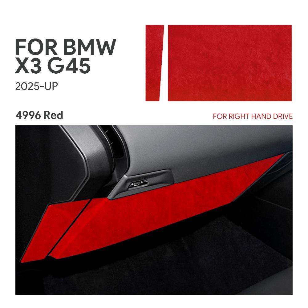 Interior Sticker for BMW X3 G48 G45 2025 2026 Italy Suede Anti-Dirty Glove Box Trim Cover