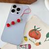 Fashionable Tomato Leaf Designs Girl Keychain Sturdy Resin Charm Accessory for Keys and Bags Decoration Daily Use