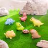 Adorable Resin Mini Dinosaur Figurines Cartoon Style Cute Desk Ornaments Accessories