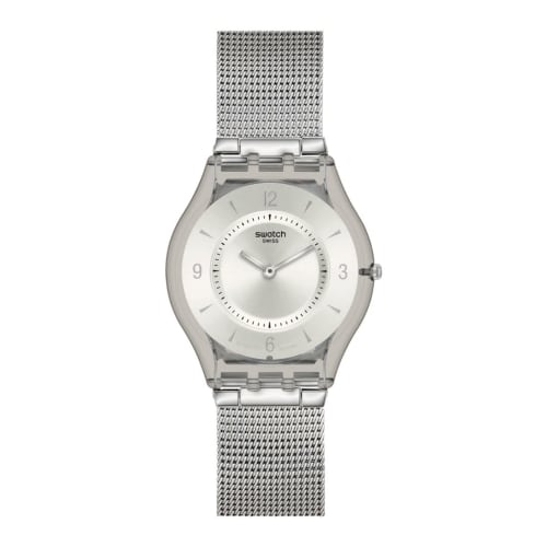 

Swatch METAL KNIT Core SS08M100M Women s Watch, Gray