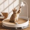 Stable Cat Scratch Board Round Teasing Cat Stick Interactive Cat Turntable Toy  Indoor Play