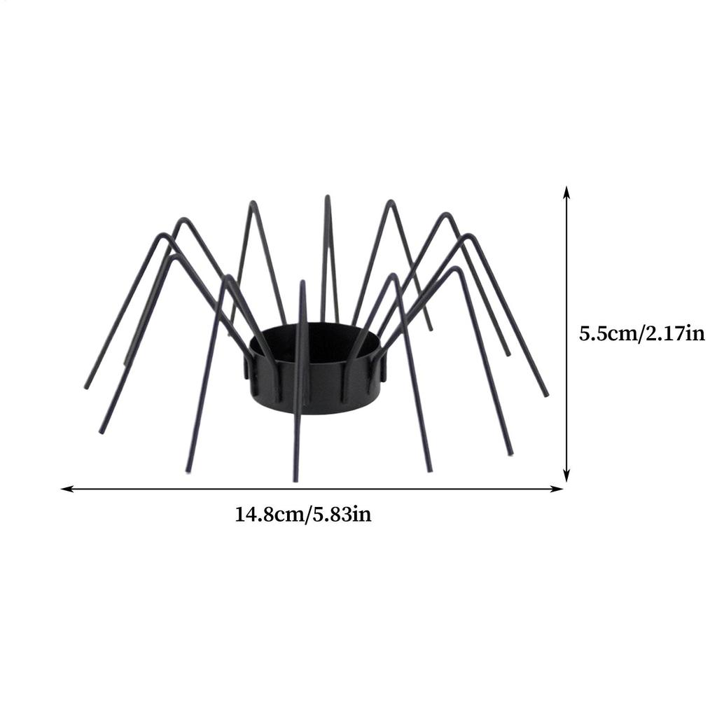 Halloween Candle Holder Spooky Iron Spider Tealight Holders For Farmhouse Horror Halloween Decorations For Banquets Tabletop