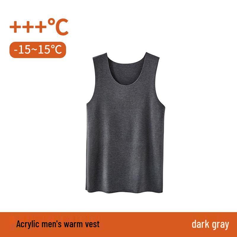 Herren Nahtlose Wärmeerzeugende Fleecegefütterte Winter-Basisschicht Weste