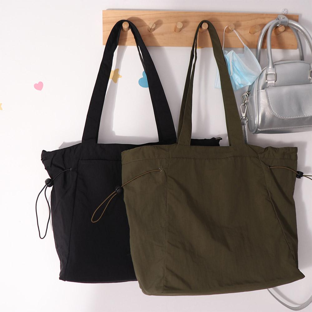 

Korean Style Nylon Shoulder Bag Handbag Drawstring Tote Bag Fashionable Women