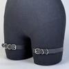 2Pcs Thigh Strap Ring Pu Leather Gothic Adjustable Leg Ring Thigh Harness Punk Rock Leg Garter Belt Clothing Accessory