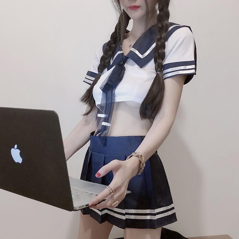 JK Schoolgirls Miniskirt Set Cosplay Student Uniform Bra Kit Erotic Costume Ultra Sexy Lingerie Dress Sex Outfit Japanese Style
